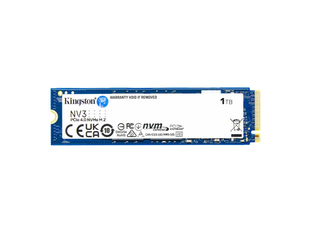 Kingston SSD 1TB NV3 M.2 2280 PCIe 4.0 NVMe SSD , EAN: 740617344790-5